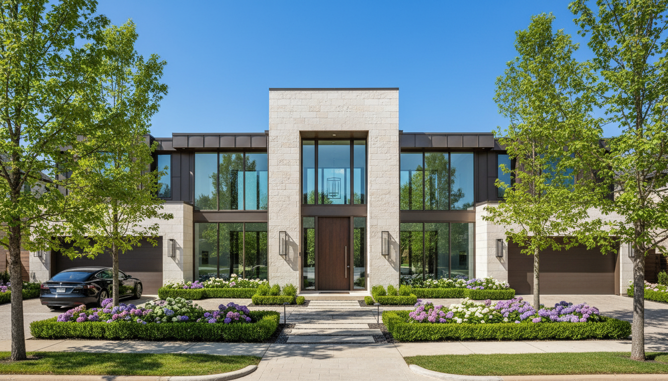 Modern couple looking at home listings on tablet